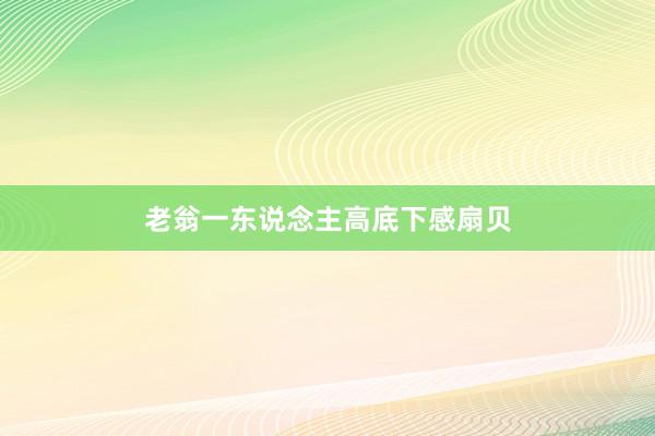 老翁一东说念主高底下感扇贝